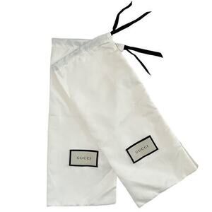 Gucci Set of Two White Dust Bags Protective Shoe Covers 6.5"x16"